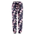 thumbnail image 6 of SONXAHE Women's Floral Print Jogger Pants Soft Cut Spring Daily Stroll Trousers, 6 of 6
