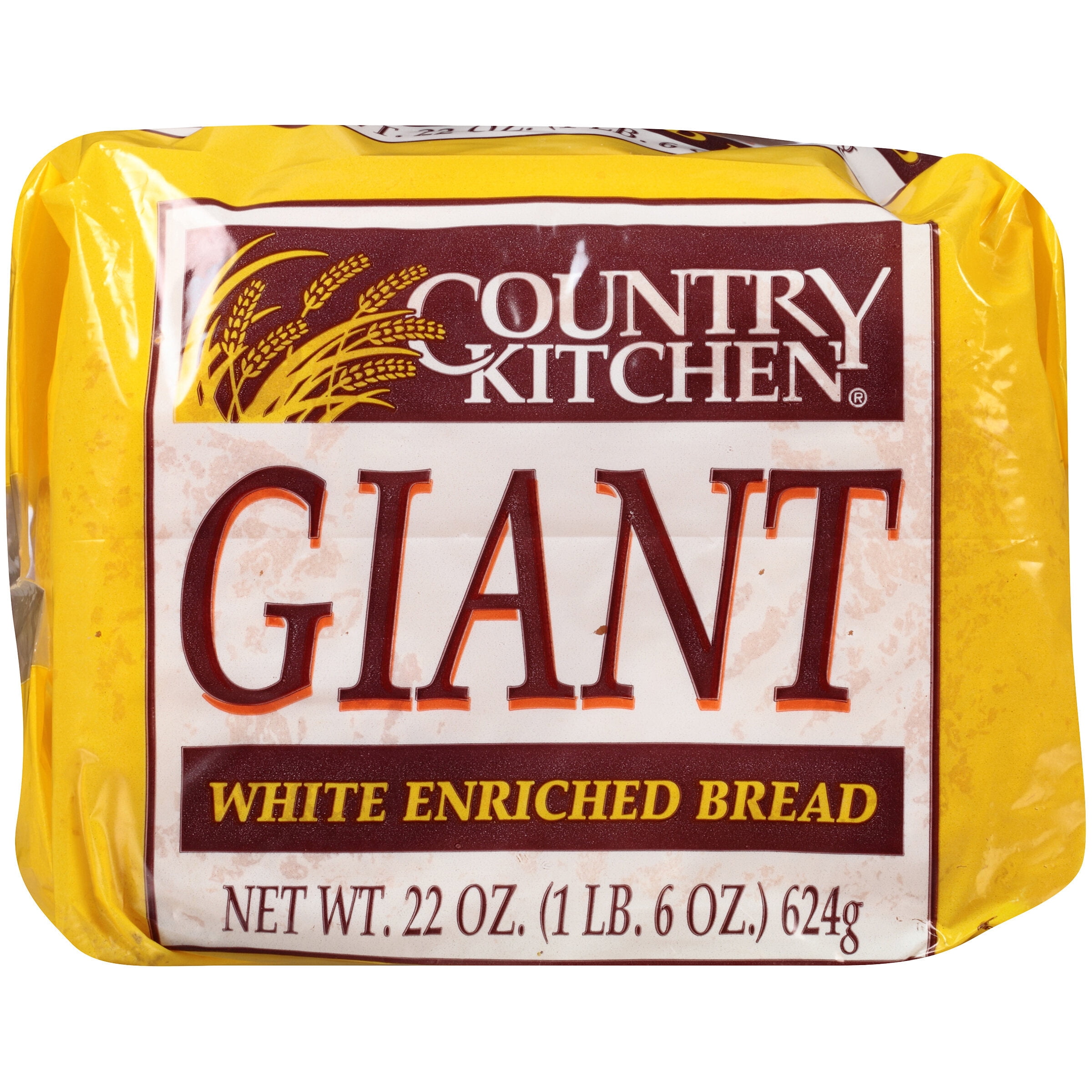Country Kitchen Giant White Bread, Soft Sliced Sandwich Bread, 22 oz, Shelf-Stable