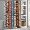 thumbnail image 3 of Bohemian Patterns Fabric Shower Curtain Retro Art Washable Shower Curtains for Bathroom, Waterproof Bath Curtain with Hooks Home Decor 36x72in, 3 of 8