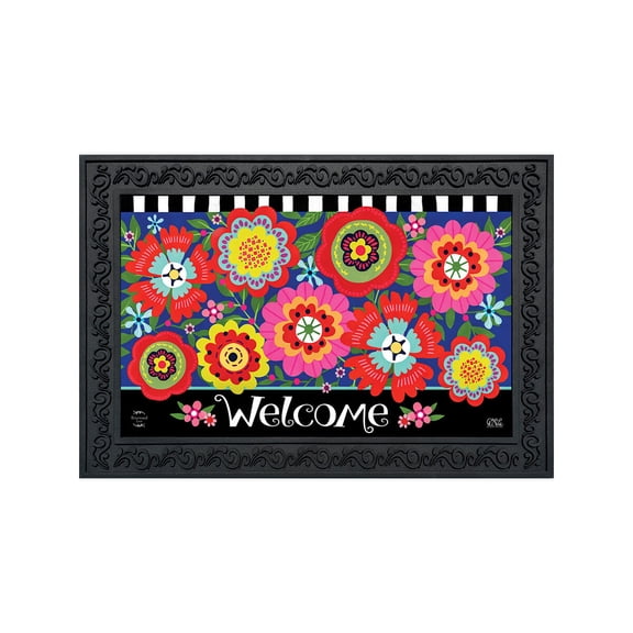 Briarwood Lane Spring Doormat 30x18 Indoor Outdoor Bright Blooms For Spring Doormat