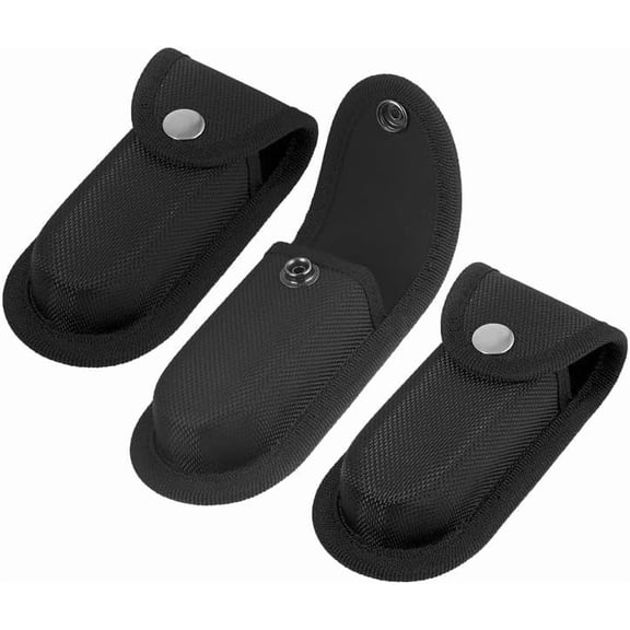 3Pcs Nylon Pocket Knife Sheath with Belt Loop & Snap Closure for Folding Knives, Multitools and Swiss Army Knife Sheath