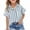 Gray., variant on akafmk Girls Short Sleeve Shirts Cotton Linen Stripe Button Down Shirt Collared Relaxed Summer Casual Beach Shirt, 5-15Y