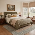 thumbnail image 2 of KUETH 10X14 Machine Washable Area Rug, Low Pile Non-Slip Backing Carpet for Large Living Room and Bedroom, Pet-Friendly Vintage Floral Medallion Rug, Red Fish, 2 of 8