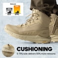 thumbnail image 3 of Botas tácticas para hombre NORTIV 8 para senderismo, ligeras, color arena, talla 9.5, 3 of 8