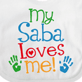 thumbnail image 4 of Inktastic My Saba Loves Me Boys or Girls Baby Bib, 4 of 4