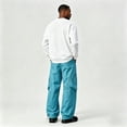 thumbnail image 5 of Dresfit Cargo Pants Mens Adjustable Baggy Sweatpants Wide Leg Drawstring Hiking Work Pants Solid Open Bottom Lightweight Athletic Parachute Pant 2XL, 5 of 6