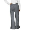 thumbnail image 4 of QHFBli Womens Wide Leg Pants Drawstring Elastic High Waisted Ruffle Hem Palazzo Pants with Pockets, 4 of 8