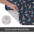 thumbnail image 6 of Rateoe Sailboat And Seagull Pattern Flannel Door Mat Indoor Outdoor Entrance, Waterproof All-Weather Doormat,Fade Resistant, Low Profile Entryway Mat 16x24in, 6 of 7