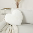 thumbnail image 4 of Nourison Faux Fur Fx Rabbit Fur Heart White Decorative Throw Pillow , 18"X18", 4 of 5