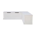 thumbnail image 3 of Kingfisher Lane Backless Wood Corner Breakfast Nook with Storage in White, 3 of 19
