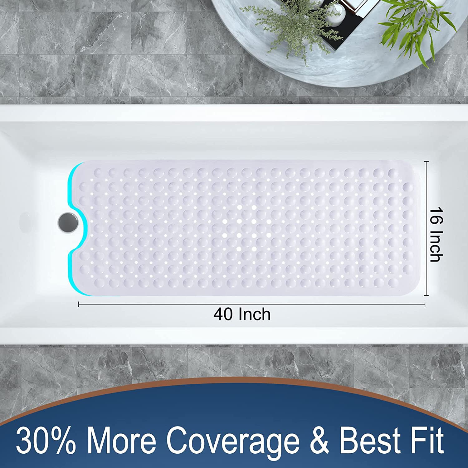 Square Bath Shower Tub Mat for Bathroom – Yimobra
