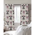 thumbnail image 4 of Cute Bow Cow Blackout Curtains for Bedroom Living Room Darkening Curtains 54 Inch Long Beige Farmhouse Cute Animals Short Curtain for Small Window Treatment Thermal Insulated Grommet Drapes 52"x54"x2, 4 of 9