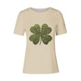 thumbnail image 4 of Mujeres Manga Corta de Verano Tops Impreso Sudadera Casual, Cuello Redondo Blusa Ligera para la Primavera Y el Verano, 4 of 4