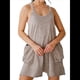 thumbnail image 3 of Mono Informal de Verano Sin Mangas para Mujer, Holgado, con Tirantes Finos, Pantalones Cortos, con Bolsillos Caqui XL, 3 of 10