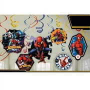 American Greetings Amscan Spider-Man Webbed Wonder Hanging Swirl Decorations - Assorted Designs, 12 Pcs