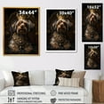 thumbnail image 4 of Designart "Crowned Royal King Yorkshire Dog" Animals Canvas Wall Art - Traditional Brown Dog Entryway Wall Art, 4 of 6