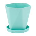 thumbnail image 5 of Hvmvliv Flower Pot Thickened Large Plastic Flower Pot for Balcony Household - 15.5x14.5cm Plant Planting Potted with Saucer and Drainage Holes Green, 5 of 6