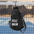 thumbnail image 5 of Sweet Jojo Designs Pickle Ballin' Black Pickleball Bag Sling Backpack Crossbody, 5 of 6
