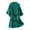 Green, variant on Women Satin Kimono Robe Mid Length Bathrobe Soft Sleepwear Gown Elegant Housecoat With Pockets, XXL, Red