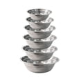 thumbnail image 1 of Juego de 6 Bowls de acero inoxidable Medidas 14, 16, 18, 20, 22, 24cm, 1 of 9