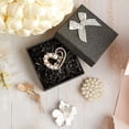 thumbnail image 2 of Broche de 4 piezas para mujer, con forma de corazón de imitación de perlas de vidrio y diamantes de imitación para mujer, boda nupcial, 2 of 4