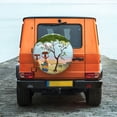 thumbnail image 6 of Fuzoiu African Women Print Universal Spare Tire Cover with Buckle Strap, Waterproof Wheel Covers for Jeep, Trailer, RV, Truck and All Car-17 inch, 6 of 6