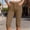 Coffee, variant on Capris Pants for Women Summer Petite Cropped Trousers with Pockets Solid Color Casual Capri Pants Comfortable Everyday Lounge Wear