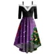 thumbnail image 3 of Vestidos Casuales Vestido Camisola de Navidad Para Mujer Vestido de Cuello En V de Color Liso Vestido de Fiesta Informal de Media Manga Para Mujer, 3 of 3