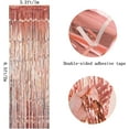 thumbnail image 4 of KIRIKOU 3 juegos de cortinas de frijol de lámina de oro de rosas decoración de fiesta de fondo, lámina de aluminio de metal de 3,2 pies x 6,5 pies para la ducha de bebé de novia soltera de cumpleaños, 4 of 5