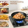 thumbnail image 4 of Wok de acero al carbono Todlabe (incluye tapa de vidrio y espátula de silicona), wok de 13 pulgadas y sartenes para saltear, apto para cocinas de inducción, eléctricas y de gas., 4 of 5