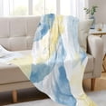 thumbnail image 6 of 70x55 Inches Glow in The Dark Blanket Cozy Throw Camping Blankets for Home and Outdoor Use Light Blue and Yellow Mountain, 6 of 8
