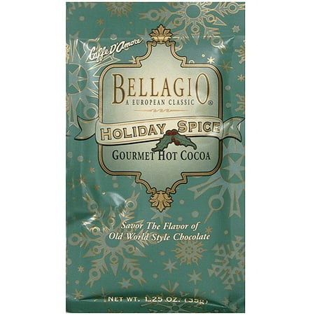 Bellagio Gourmet Holiday Spice Hot Cocoa, 1.25 oz (Pack of 25)