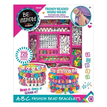 Be Inspired Cra-Z-Art ABC Fashion Bead Bracelet Maker for Tweens & Teens Ages 8 , 750 Various Pieces