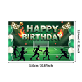 thumbnail image 3 of Football Theme Happy Birthday Party Banner Decorative Soccer Ball Balloons Polyester Material for Kids Birthday Celebration Outdoor Event Sports Party, 3 of 7