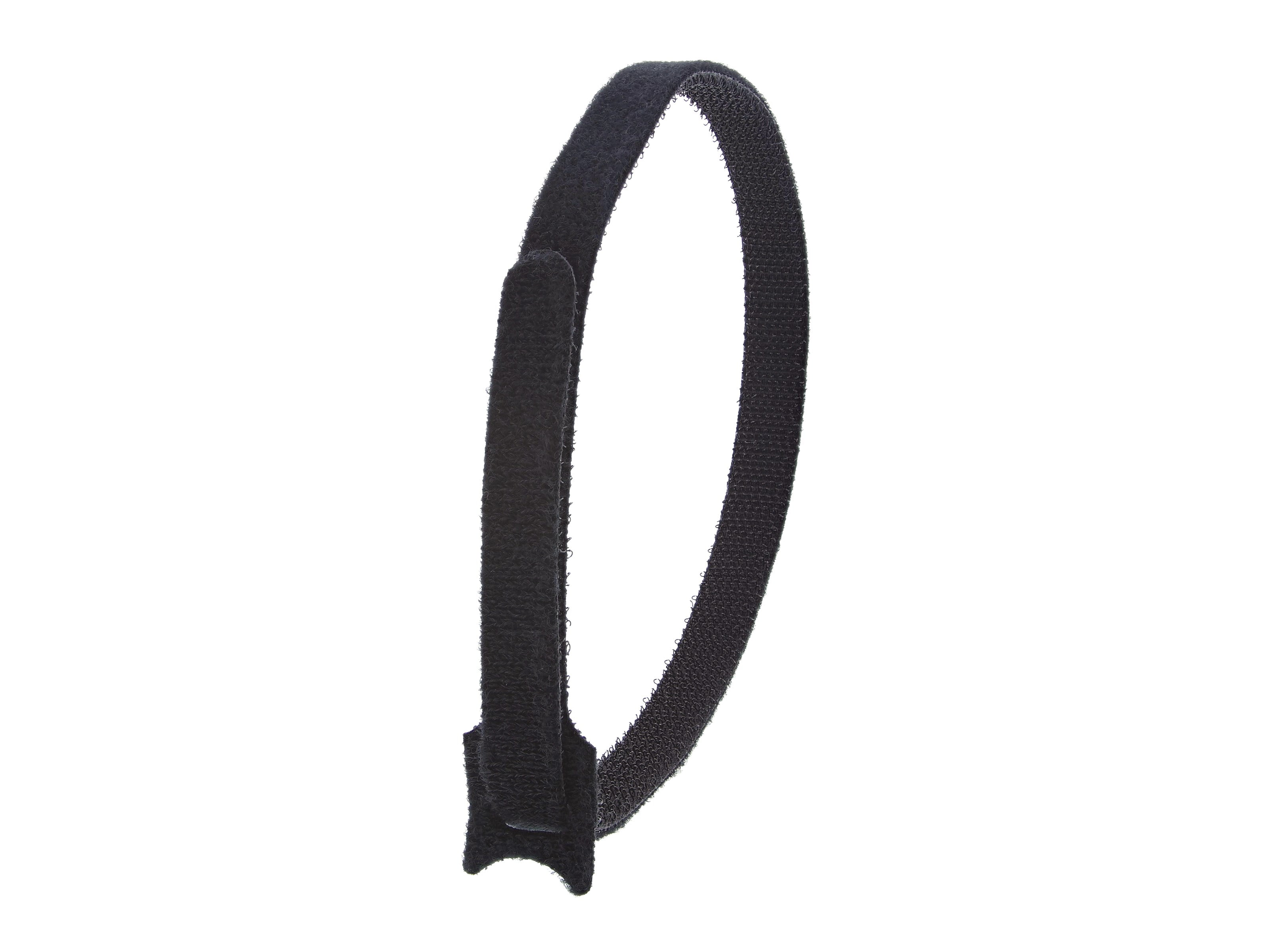 Secure Cable Ties 18 Inch Black Hook and Loop Tie Wrap - 50 Pack