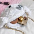 thumbnail image 4 of Monedero Kawaii para mujer, lindo bolso de animales para niñas, bolso de felpa esponjoso, bolso de hombro tipo bandolera con correa de cadena, 4 of 5