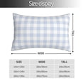 thumbnail image 2 of Fotbe Blue Checkboard Funda de Almohada Decorativa Estilo Occidental, Lujo en Algodón, Fundas para Almohadas King, Cojín Estampado para Decoración del Hogar-14"x20", 2 of 6