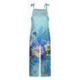 thumbnail image 3 of Aayomet Jumpsuit For Women Women Fashion Hop Jogger Spring Summer Folar Hi Waist Overalls Office Straight Leg Pants,Sky Blue L, 3 of 4
