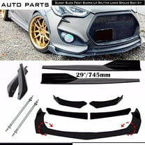 Booming up For Hyundai Veloster Turbo Front Bumper Lip Spoiler Splitter Side Skirt Body Kit