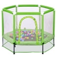 thumbnail image 3 of Wasait 55'' Toddlers Trampoline with Safety Enclosure Net and Balls, Indoor Outdoor Mini Trampoline for Kids, 3 of 11