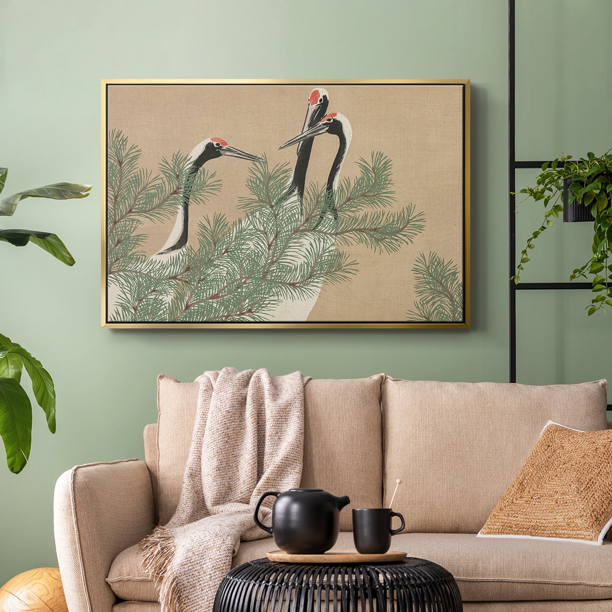 Vintage Landscape-MXVII By Wexford Home Framed in Gold Wood Gallery Wrapped Canvas 25 in. x 37 in.