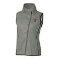 thumbnail image 2 of Women's Cutter & Buck  Heather Gray Texas A&M Aggies Vault Mainsail Sweater-Knit Full-Zip Asymmetrical Vest, 2 of 3