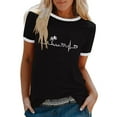 thumbnail image 2 of DailyTrove Women's Beach Mode Graphic Short Sleeve Tee - Casual Loose Top, Playful for Coastal Trips & Daily, 2 of 3