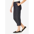thumbnail image 2 of Woman Within Plus Size Capri Elastic Waist Stretch Fineline Denim Jean (Petite Available), 2 of 3