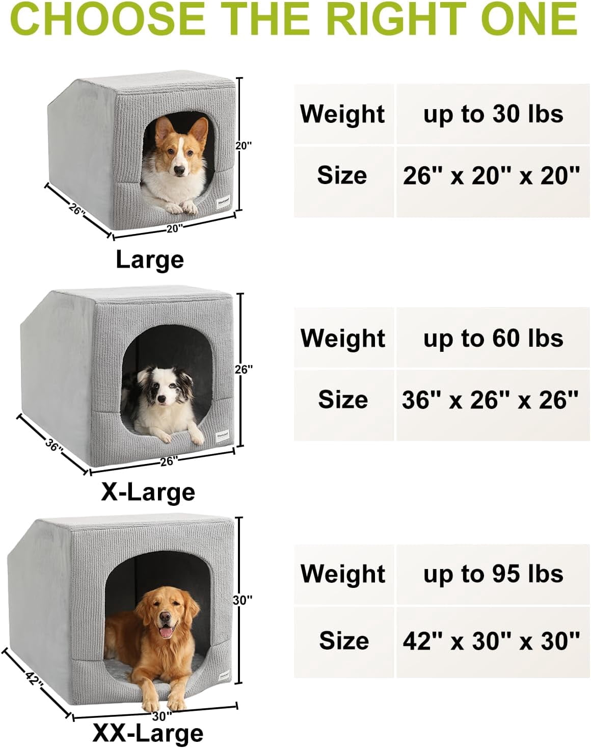 Indoor Dog House for Extra Large Medium Small Sized Dogs - Dog Tent with Washable Removable Cover, Pet Orthopedic Dog Cave Bed Egg-Crate Foam Cushion, Inside Dog House Large Space(XL)