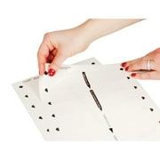 The Mighty Badge™ Insert Sheet Refill Package, 1" x 3", For Inkjet Printers, Clear, 20 Inserts Per Sheet, Pack Of 5 Sheets