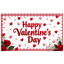 LUUFILx Valentine's Day Backdrop Banner Decor Romantic Photo Background Props for Party Wedding Anniversary Decoration Event Supplies