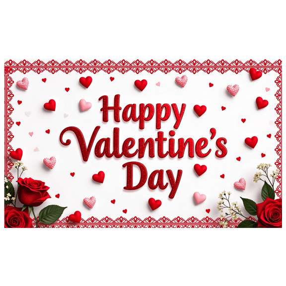 LUUFILx Valentine's Day Backdrop Banner Decor Romantic Photo Background Props for Party Wedding Anniversary Decoration Event Supplies