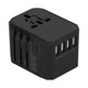 thumbnail image 2 of Enchufe Adaptador de viaje internacional Sincero con 4 puertos USB Puerto tipo C para Reino Unido UE EE UU JP AU CN 100 ~ 240 V negro, 2 of 10