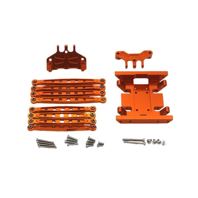 Varilla de Enlace de Chasis PENGJJMXG para Camión Todoterreno con Orugas Mn128 Mn86s G500 1/12 Naranja